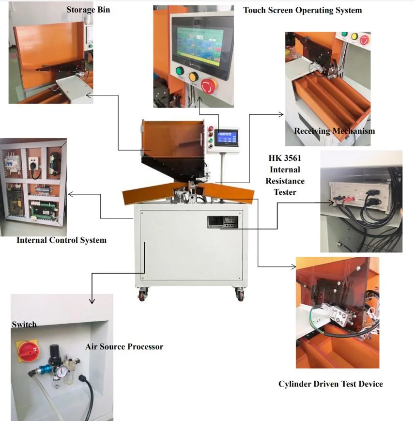 Auto Battery Sorter Universal Model for 21700&amp; 32650&amp; 18650 Battery IR Selecting Voltage&amp; Impedance Tester